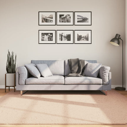 gulvtæppe HUARTE 200x200 cm kort luv og vaskbart rosa