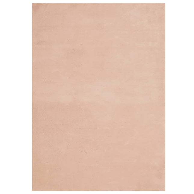 gulvtæppe HUARTE 200x280 cm kort luv og vaskbart rosa