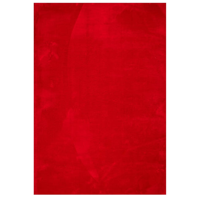 gulvtæppe HUARTE 140x200 cm kort luv og vaskbart rød