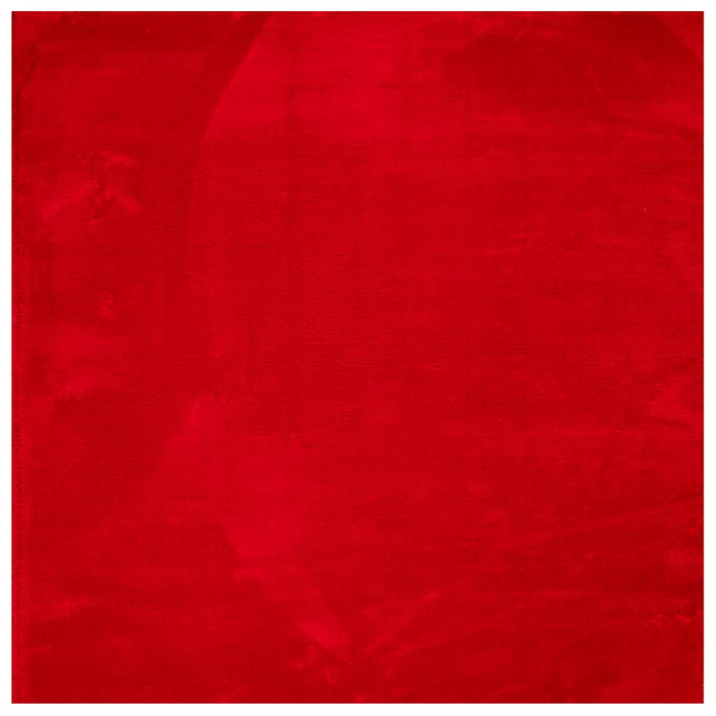 gulvtæppe HUARTE 160x160 cm kort luv og vaskbart rød