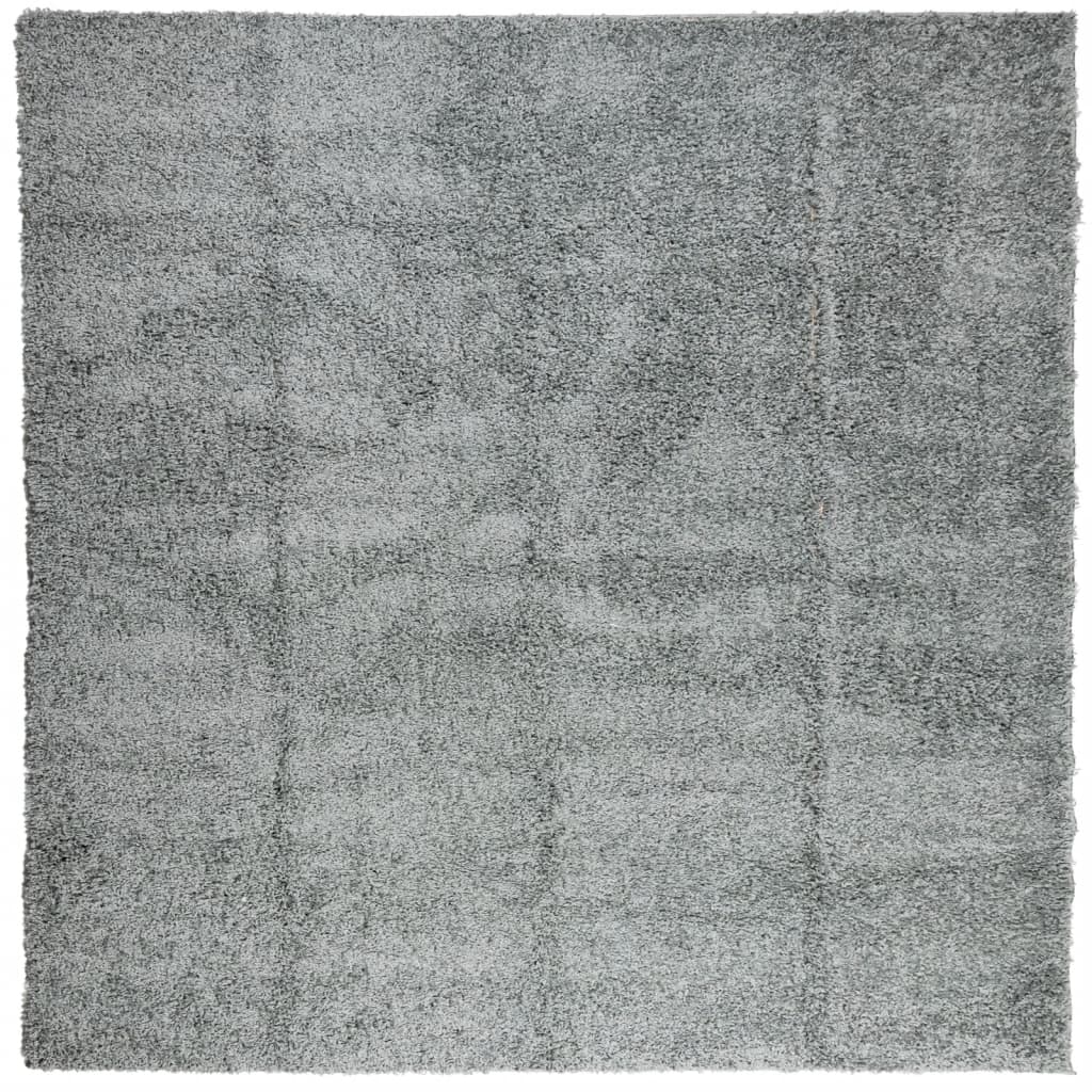 shaggy gulvtæppe PAMPLONA 160x160 cm høj luv grøn