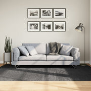 gulvtæppe IZA 160x230 cm kort luv skandinavisk look antracitgrå