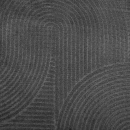 gulvtæppe IZA 200x280 cm kort luv skandinavisk look antracitgrå