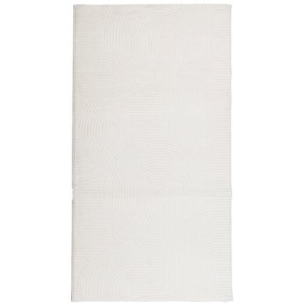 gulvtæppe IZA 80x150 cm kort luv skandinavisk look cremefarvet