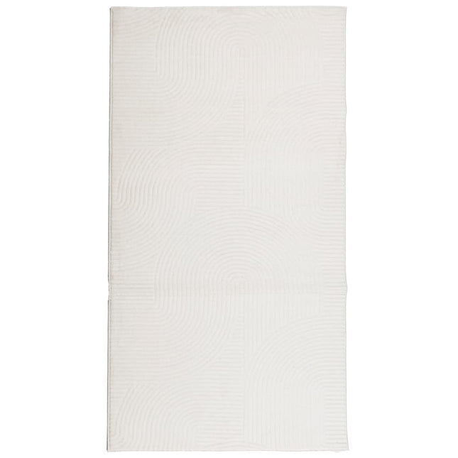 gulvtæppe IZA 80x150 cm kort luv skandinavisk look cremefarvet
