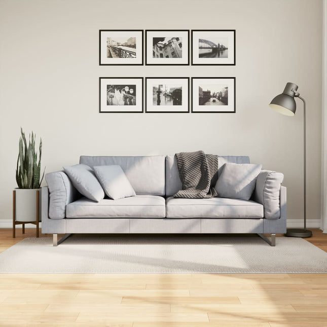 gulvtæppe IZA 100x200 cm kort luv skandinavisk look cremefarvet
