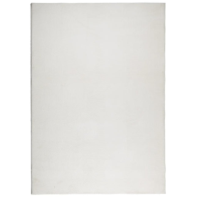 gulvtæppe IZA 140x200 cm kort luv skandinavisk look cremefarvet
