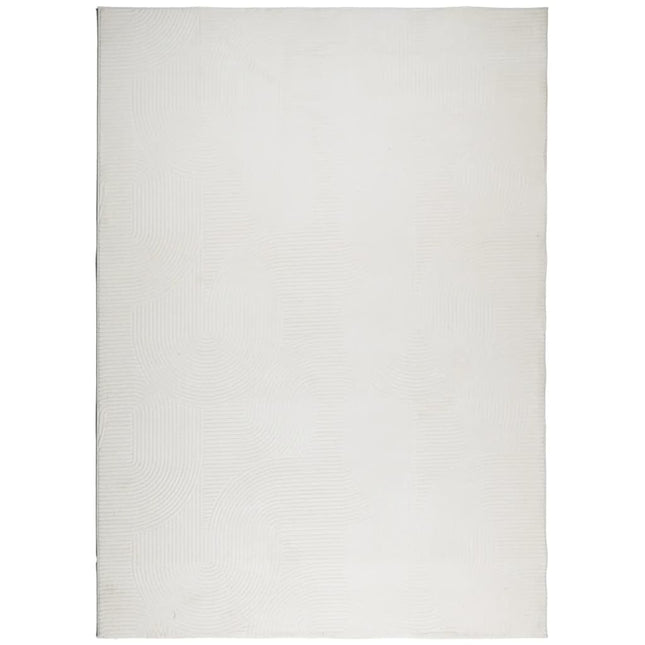 gulvtæppe IZA 200x280 cm kort luv skandinavisk look cremefarvet