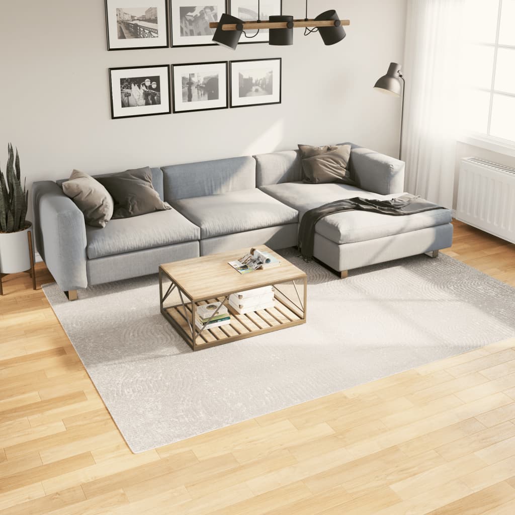 gulvtæppe IZA 200x280 cm kort luv skandinavisk look cremefarvet