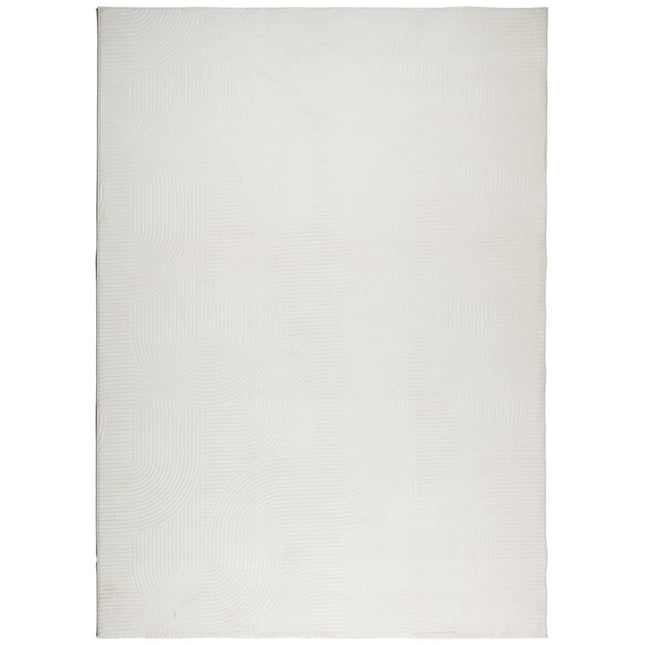 gulvtæppe IZA 240x340 cm kort luv skandinavisk look cremefarvet