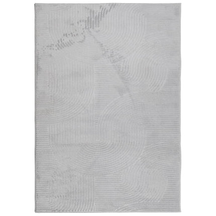gulvtæppe IZA 160x230 cm kort luv skandinavisk look grå