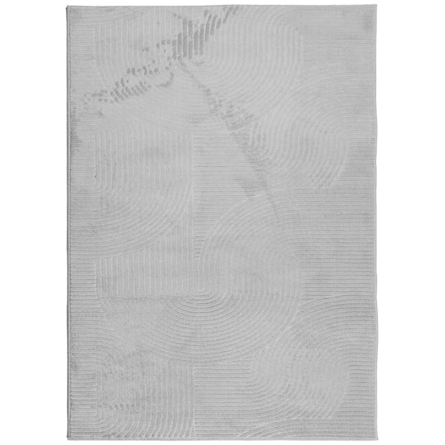 gulvtæppe IZA 240x340 cm kort luv skandinavisk look grå