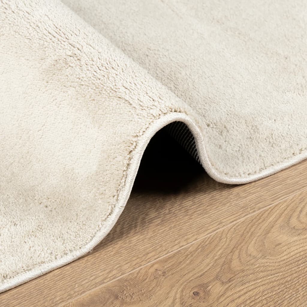 gulvtæppe OVIEDO 200x200 cm kort luv beige