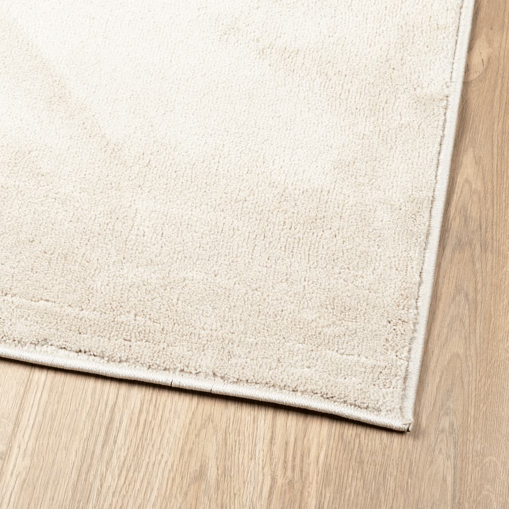 gulvtæppe OVIEDO 240x240 cm kort luv beige