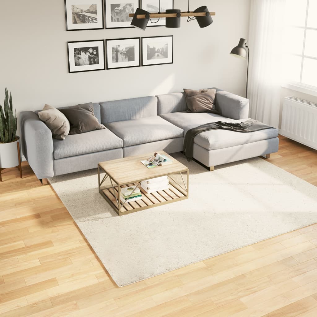 gulvtæppe OVIEDO 240x240 cm kort luv beige