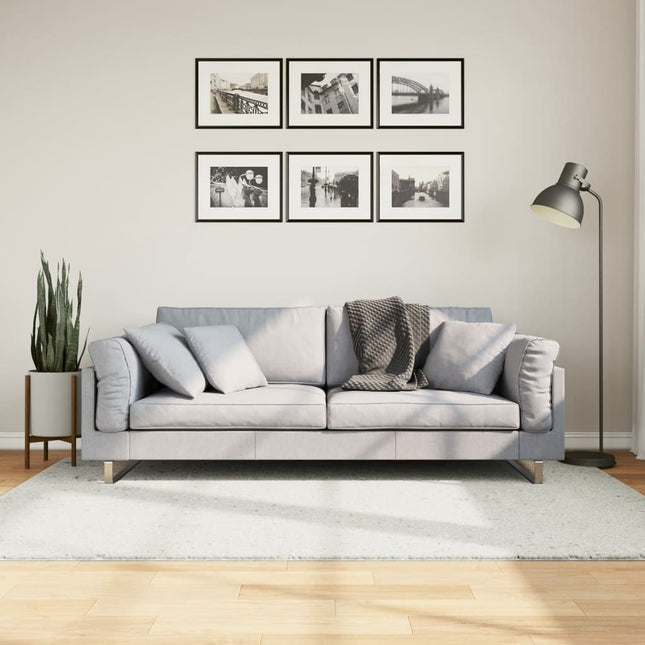 gulvtæppe OVIEDO 140x200 cm kort luv cremefarvet