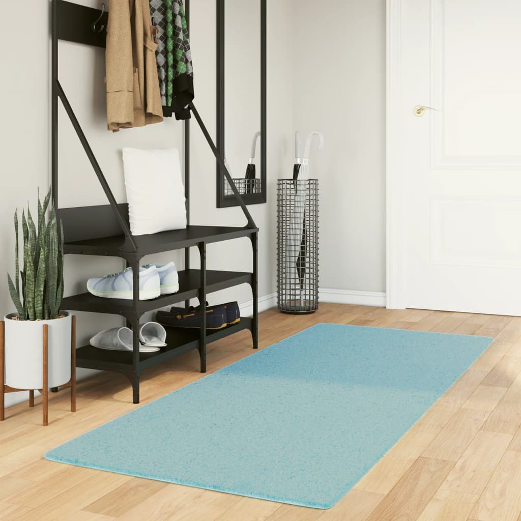 Gulvtæppe Oviedo 80x200 Cm Kort Luv Grøn - Vidaxl