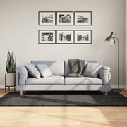 gulvtæppe ISTAN 100x200 cm lang luv skinnende look antracitgrå