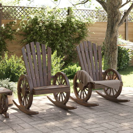 Adirondack-gyngestole 2 stk. massivt grantræ