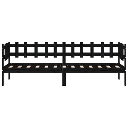 daybed 90x190 cm massivt fyrretræ sort