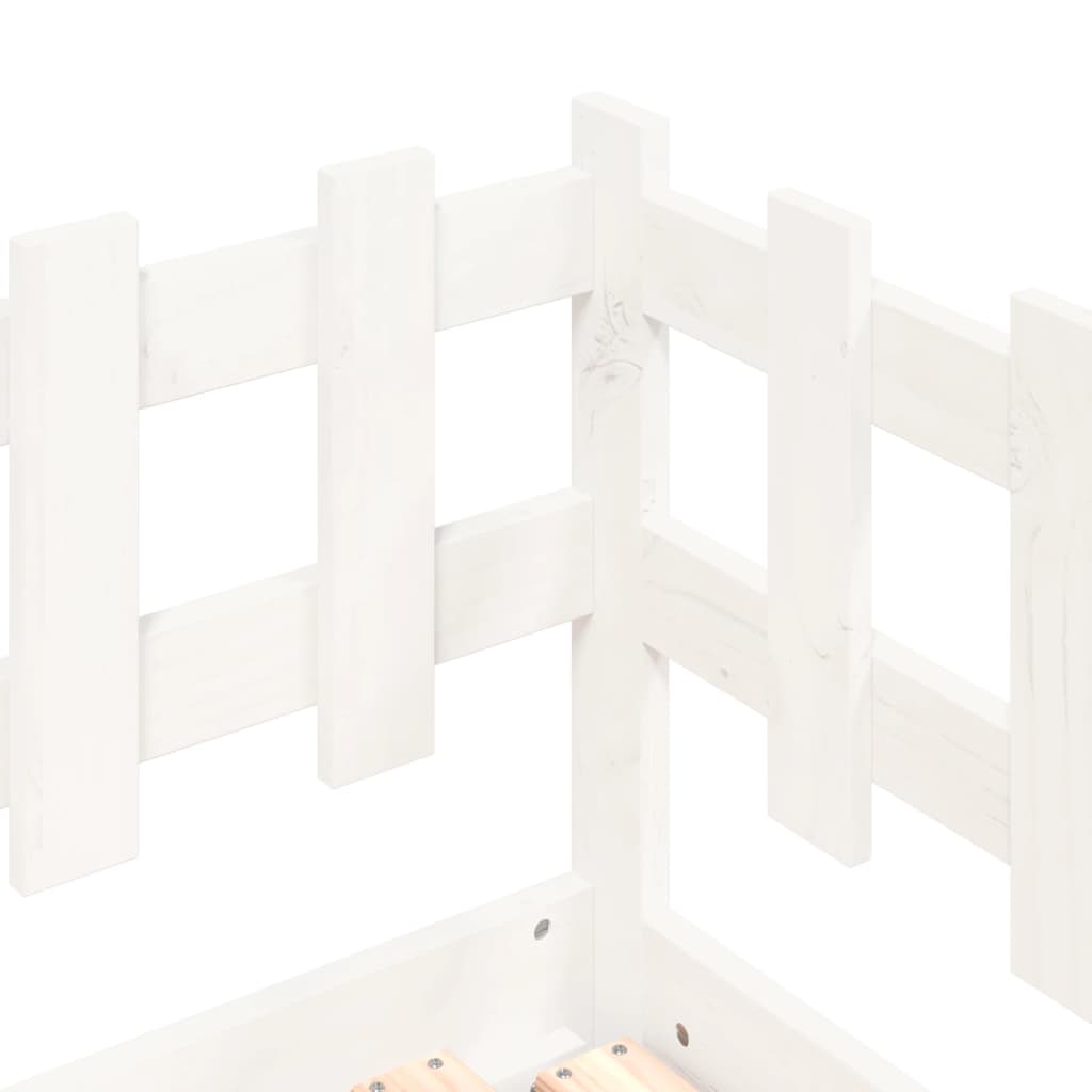 daybed med udtræk 2x(80x200) cm massivt fyrretræ hvid