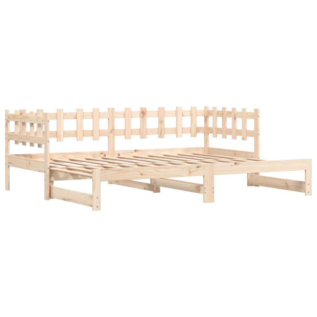 daybed med udtræk 2x(90x200) cm massivt fyrretræ