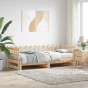 daybed med udtræk 2x(90x200) cm massivt fyrretræ