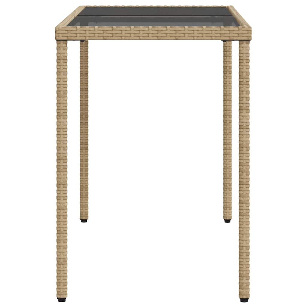 spisebordssæt til haven 5 dele med hynder polyrattan beige