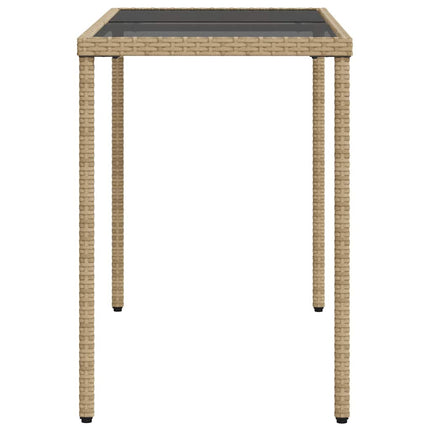 spisebordssæt til haven 5 dele med hynder polyrattan beige
