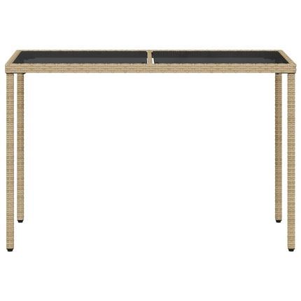 spisebordssæt til haven 5 dele med hynder polyrattan beige