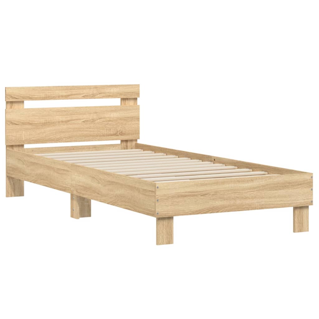sengeramme m. sengegavl 90x200 cm uden madras sonoma-eg