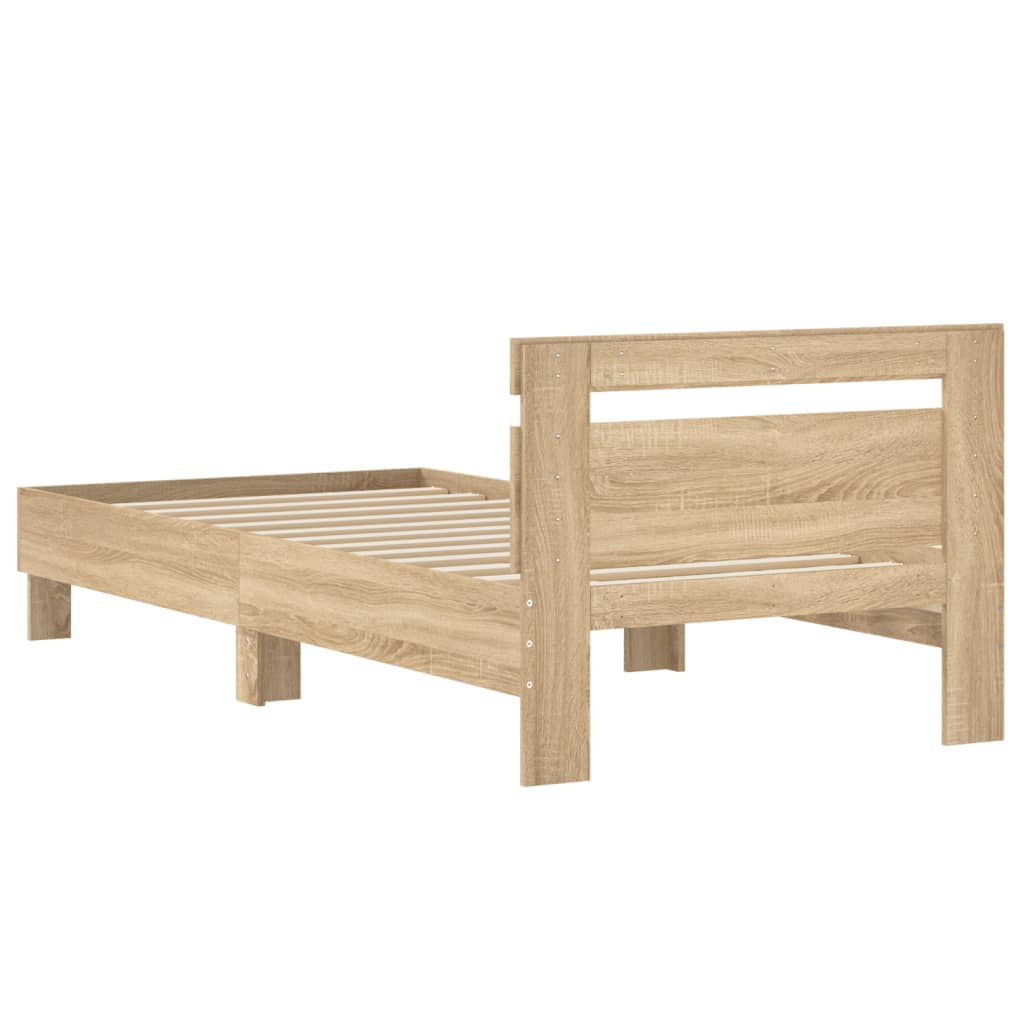 sengeramme m. sengegavl 90x200 cm uden madras sonoma-eg