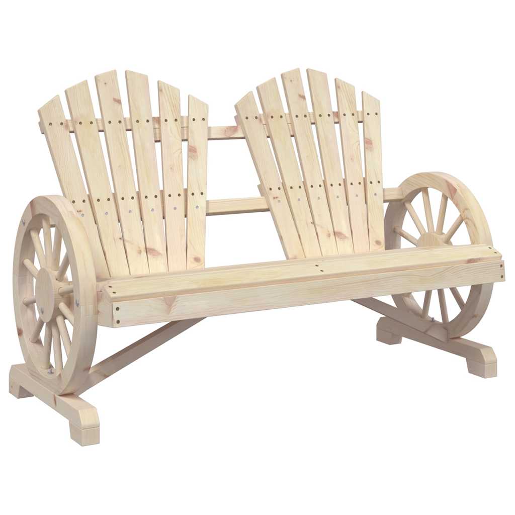 2-personers Adirondack-havestol massivt grantræ