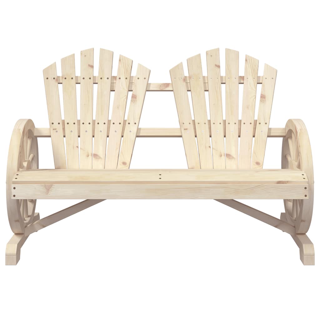 2-personers Adirondack-havestol massivt grantræ