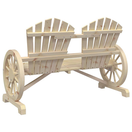 2-personers Adirondack-havestol massivt grantræ