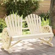 2-personers Adirondack-havestol massivt grantræ