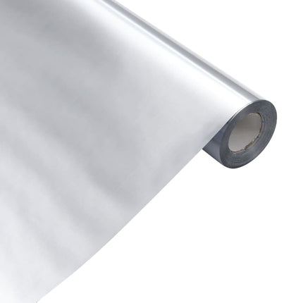 selvklæbende folie til møbler 90x500 cm PVC sølvfarvet