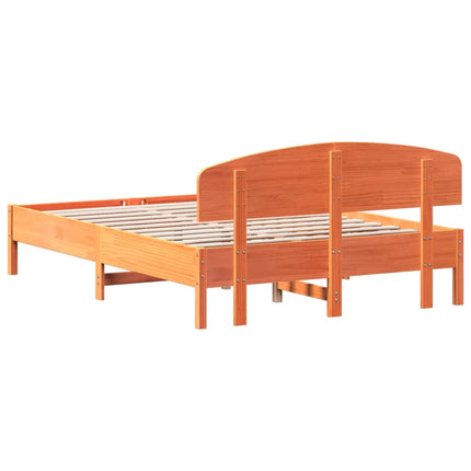 sengeramme uden madras 160x200 cm massivt fyrretræ gyldenbrun