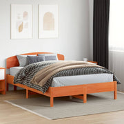 sengeramme uden madras 120x200 cm massivt fyrretræ gyldenbrun