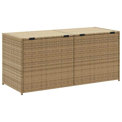 opbevaringsboks til haven 283 l polyrattan beige