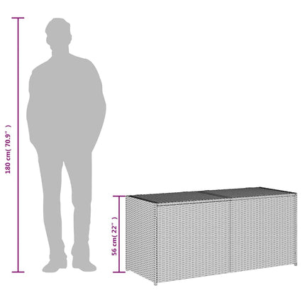 opbevaringsboks til haven 283 l polyrattan beige