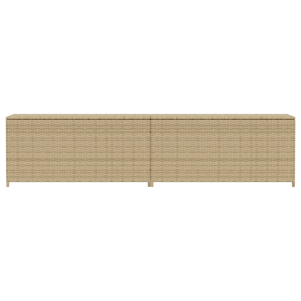 opbevaringsboks til haven 469 l polyrattan beige