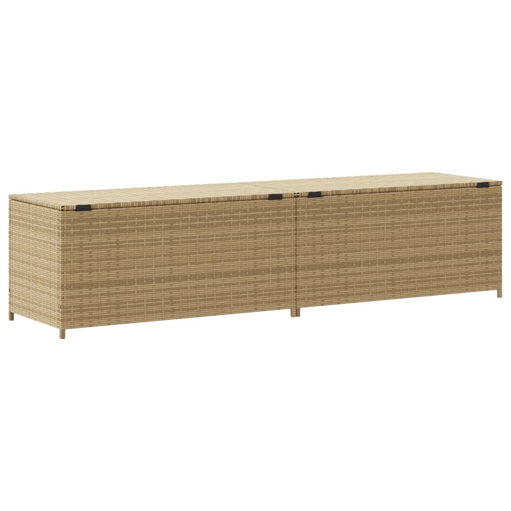 opbevaringsboks til haven 469 l polyrattan beige