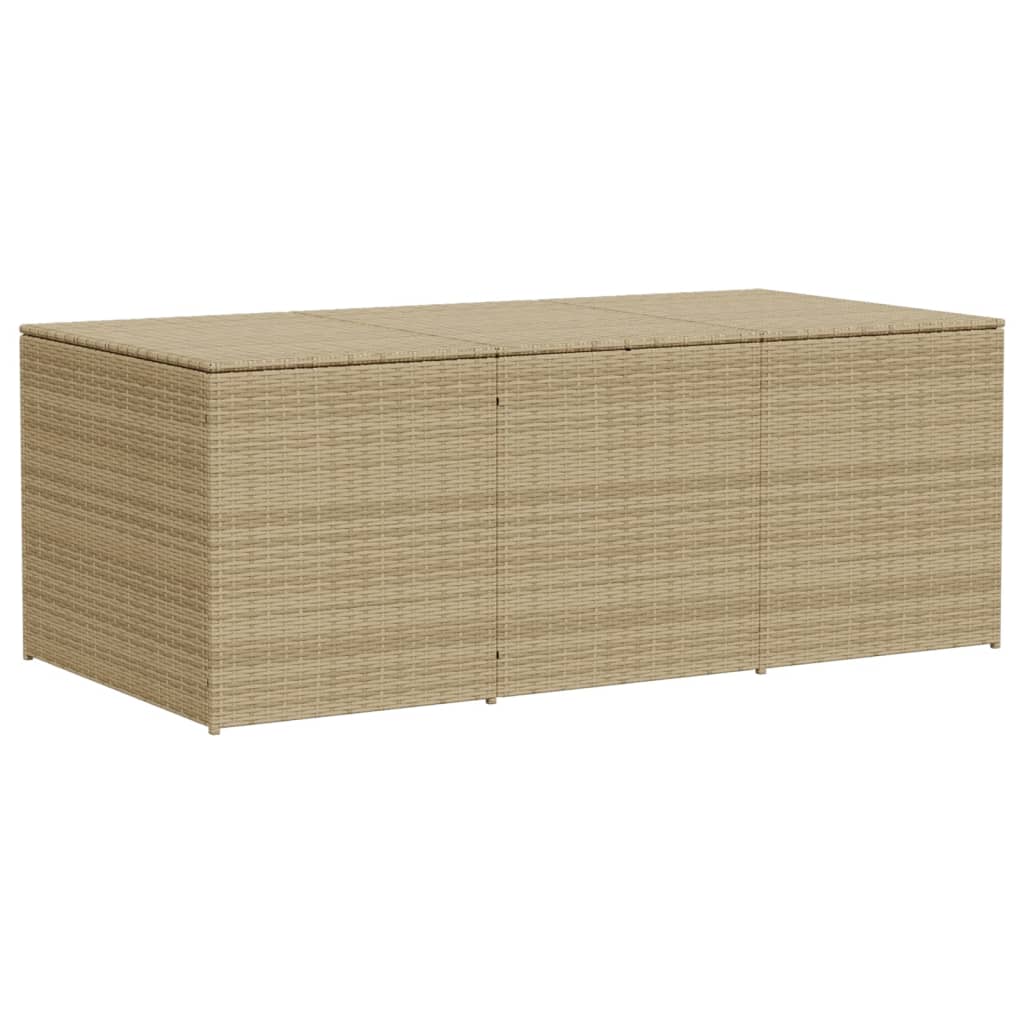 opbevaringsboks til haven 984 l polyrattan beige