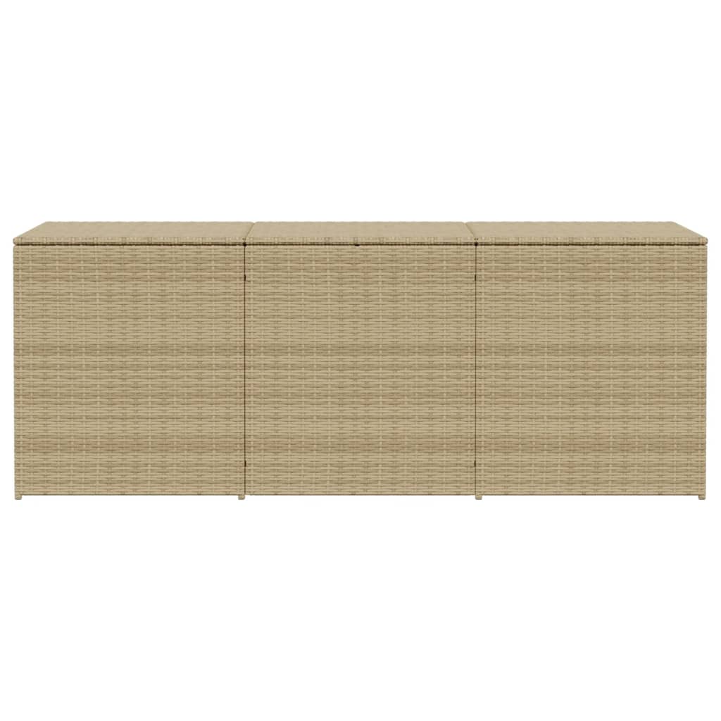 opbevaringsboks til haven 984 l polyrattan beige