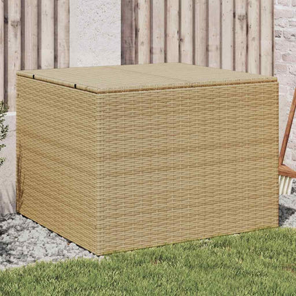 opbevaringsboks til haven 291 l polyrattan beige