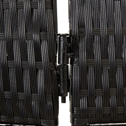 rumdeler 3 paneler polyrattan sort