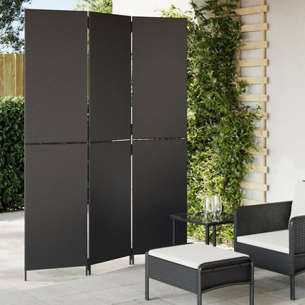rumdeler 3 paneler polyrattan sort