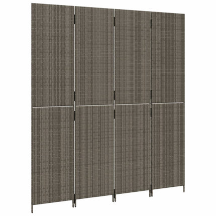 rumdeler 4 paneler polyrattan grå