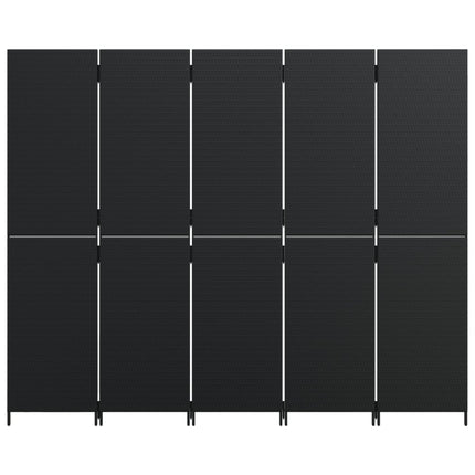 rumdeler 5 paneler polyrattan sort